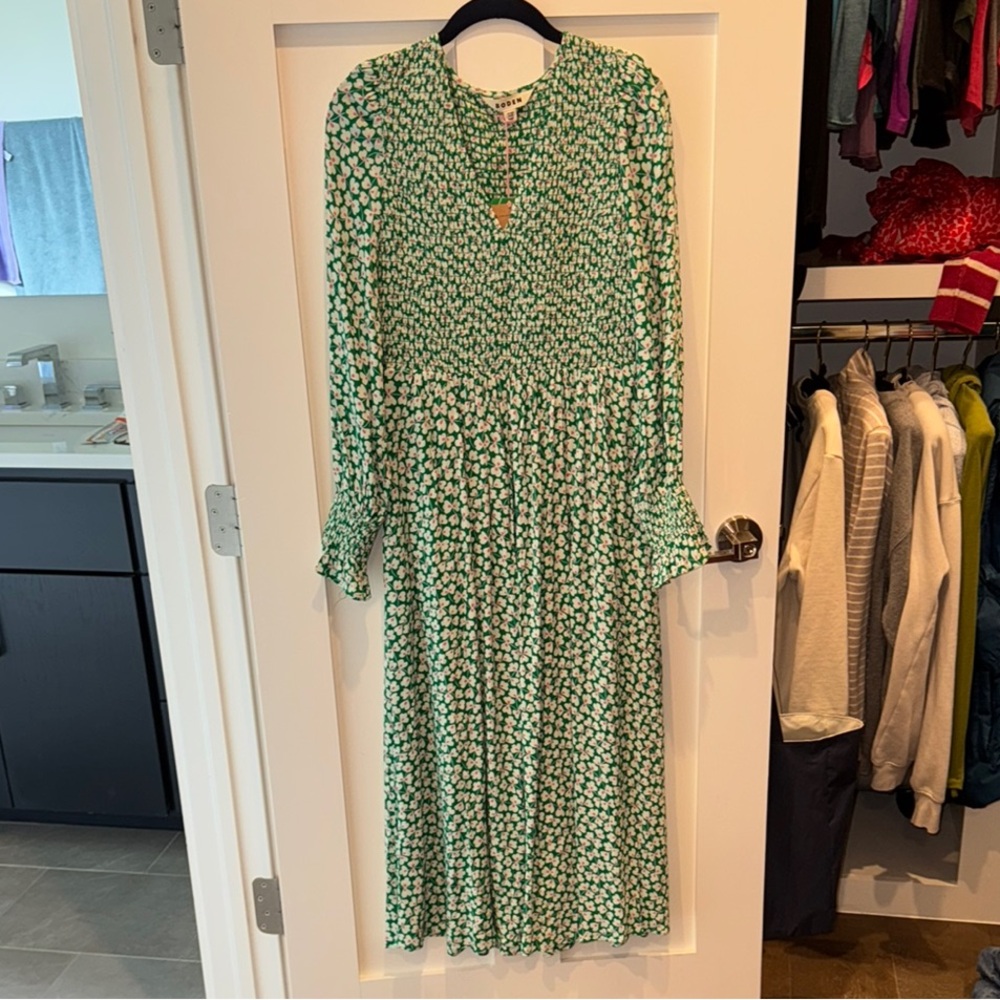 Boden Gemma Smocked Midi Dress